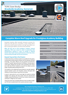 TCRC roofing case study - Brookside Academy